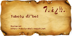 Tuboly Ábel névjegykártya