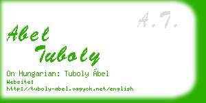 abel tuboly business card